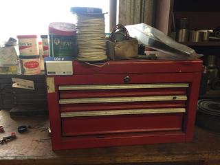 3-Drawer Tool Box c/w Contents, 22in x 11-1/2in x 13-1/2in