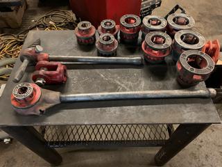 Ridgid Pipe Threader with Reamer and Assorted 1/2in - 2in Heads