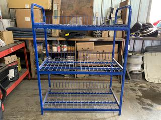 3-Tier Steel Mesh Rack, 46in x 23in x 60in