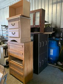 Double Captain Bed Frame And Assorted Dressers