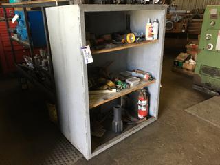 Steel Shelf c/w Contents, 38in x 20in x 50in