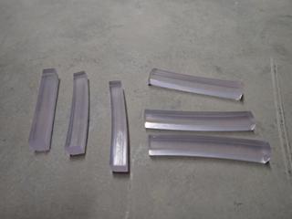 (3) Boxes of CRL 1/4 x 1/4 x 2 In. Clear Plastic Setting Blocks, Approx. 1000pc Per Box.