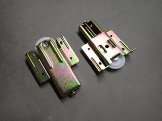 (1) Boxes of COX Bottom Roller Axle Protruding Wheel Bypassing Door Hardware, No. 21-718, 25 Pairs.