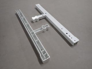 (4) Boxes of Home Decor 16 In. White Shelf & Hanger Brackets, 20 Pairs Per Box.