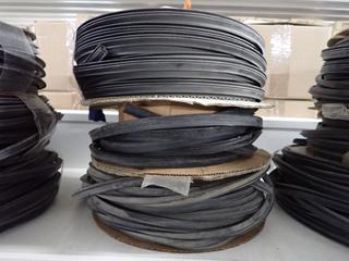 (3) Reels of Assorted Glazing Gasket, Approx. 100 Ft x 3/8 In Roll.