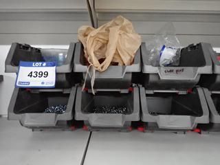 (12) Stacking Storage Bins c/w Hardware.