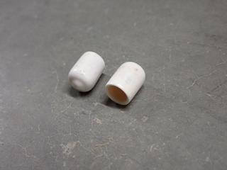 (2) Boxes of Grey & White Shelf Caps, Approx. 20,000 Per Box.
