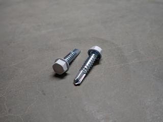 #2 x 1 In. Self Tapping Screws & #14 x 3 In. Hex Head Undercut Screws.