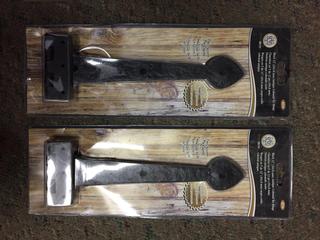 (2) 12 In Colonial Tee Hinges & Thumb Latch.