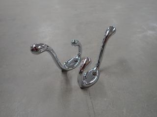 (11) Boxes of Richelieu Chrome 3 1/2 In. Double Hooks, No. BP83443140, 6 Per Box.