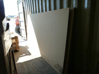 (4) Sheets of Melamine Board, Approximately 61 In x 121 In x 3/4 In Thick / Each.