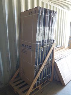 (8) Maax Shower Doors 138992 Chrome 44 1/2 In - 47 In x 70 1/2 In.