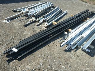 Quantity of Black Metal Railing / Edge Pieces for Glass Panels.