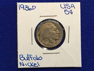 1936 USA Buffalo Nickel.