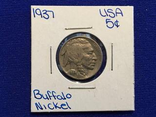 1937 USA Buffalo Nickel.