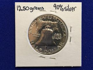 1960 USA Silver Half Dollar.