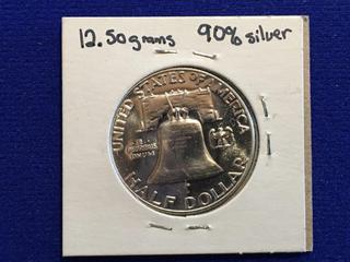1955 USA Silver Half Dollar.