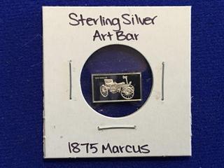 Sterling Silver Art Bar - "1875 Marcus" 