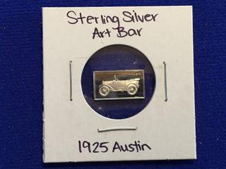 Sterling Silver Art Bar - "1925 Austin" 