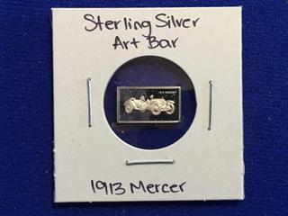 Sterling Silver Art Bar - "1913 Mercer" 