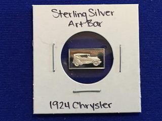 Sterling Silver Art Bar - "1924 Chrystler" 