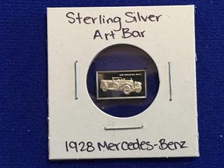 Sterling Silver Art Bar - "1928 Mercedes Benz" 