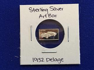 Sterling Silver Art Bar - "1932 Delage" 