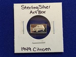 Sterling Silver Art Bar - "1949 Citroen" 