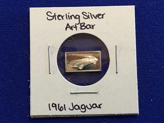 Sterling Silver Art Bar - "1961 Jaguar" 