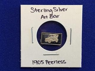Sterling Silver Art Bar - "1905 Peerless" 