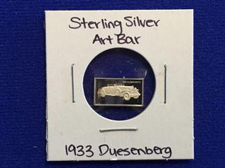 Sterling Silver Art Bar - "1933 Duesenberg" 