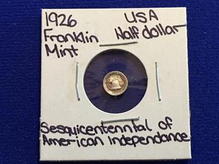 1926 USA Franklin Mint Half Dollar. - "Sesquicentennial Of American Independence"