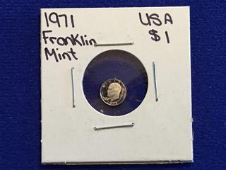 1971 USA Franklin Mint One Dollar Coin.