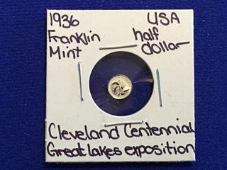 1936 USA Franklin Mint Half Dollar - "Cleveland Centennial Great Lake Exposition"