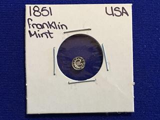 1851 USA Franklin Mint Coin.