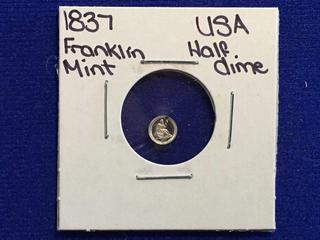 1937 USA Franklin Mint Half Dime Coin.