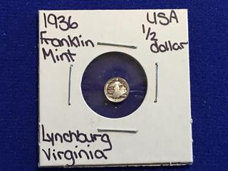 1936 USA Franklin Mint Half Dollar Coin - "Lynchburg Virginia"
