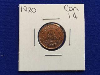 1920 Canada One Cent Coin.