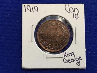 1919 Canada One Cent Coin.
