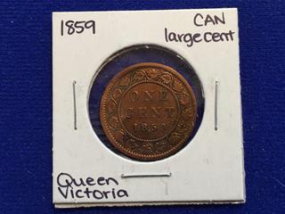 1859 Canada One Cent Coin.