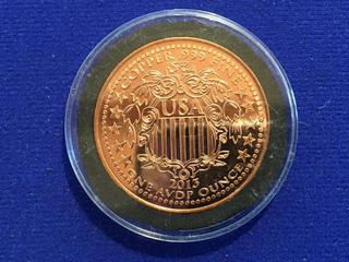 2013 USA .999 Fine Copper Medallion.