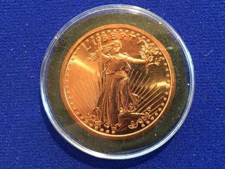 .999 Fine Copper Medallion.