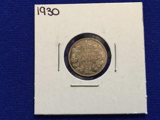 1930 Canada Ten Cent Coin.