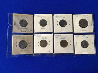 Coins of Austria and British Carribbean Territories.