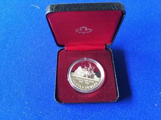 1987 Canada Detroit de Davis-Strait Centennial Coin.