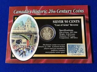 1962 Canada Fifty Cent Coin.