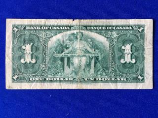 Bank Of Canada One Dollar Bill. S/N YM6283727.