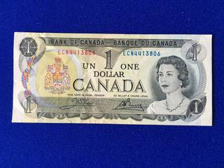 Bank Of Canada One Dolar Bill. S/N ECN4413806.