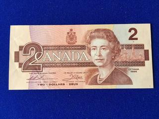 Bank Of Canada Two Dollar Bill. S/N BUV1694805.
