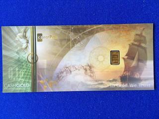Karatbars 0.10g 999.9 Fine Gold Bar.